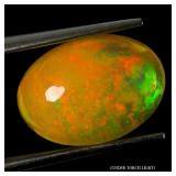Oval AAA Floral Flash Play Of Color Crystal Fire O