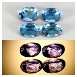 Oval Natural Unheated Color Change Fluorite 4pcs 3