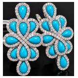 Silver 10.8g Sleeping Beauty Turquoise Earring