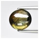 1.79ct 7.3x6.8mm Oval Cabochon Natural Green Sapph