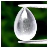 5.75ct 12x8.2mm Pear Cabochon Natural White Topaz