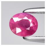 0.49ct 4.7x4mm Oval Natural Purplish Pink Sapphire