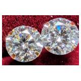 14K Gold Lab Diamond 0.84ct Earring