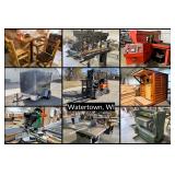 Business Relocation Auction, Wood Working Tools & Equipment, Forklift, Saws, Nailers, Sanders, & Mor