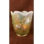 Fenton Atlantis Vaseline fish vase