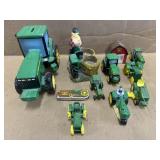 JOHN DEERE ORNAMENTS, PIGGY BANK & DECOR