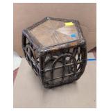 VINTAGE RATTAN PLANT STAND