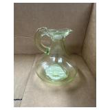 URANIUM GLASS MINI PITCHER