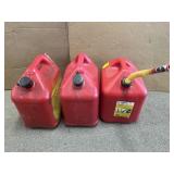 3 5 GALLON PLASTIC GAS CANS