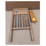 VINTAGE WASH BOARD & TROUSER HANGER