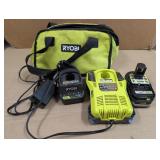 RYOBI BATTERY & CHARGER