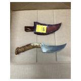 BONE HANDLE SKINNING KNIFE