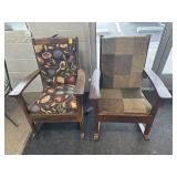 VINTAGE TIGER OAK ROCKING CHAIRS