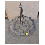 VINTAGE METAL CANDLE CHANDELIER