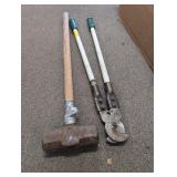 GREENLEE CABLE CUTTER & SLEDGE HAMMER