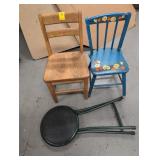2 SMALL CHAIRS & STOOL