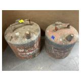 2 METAL GAS CANS