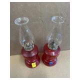 2 VINTAGE OIL LAMPS