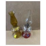 2 VINTAGE OIL LAMPS