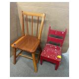2 WOODEN CHAIRS