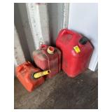 3 PLASTIC GAS CANS
