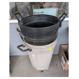 3 ROLLING TRASH CANS