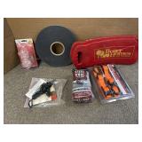 TIE DOWN STRAPS, STEEL WOOL & GARDNERS PADS