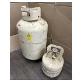 1 LARGE & 1 SMALL PROPANE TANK
