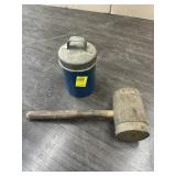 VINTAGE CANNISTER & MALLET