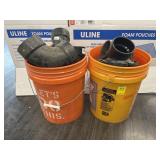 2 BUCKETS OF SEWER PIPE FITTINGS