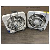 2 SMALL BOX FANS