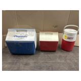 2 PLAYMATE COOLERS & COLEMAN BEVERAGE COOLER