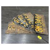 VINTAGE LICENSE PLATES