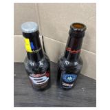 2 BUDWEISER MEMORBILIA BOTTLES