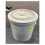 WESTERN POTTERY #5 CROCK W/LID