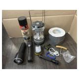 BATTERY OPERATED LANTERN, FLASHLIGHTS & DUCK TAPE