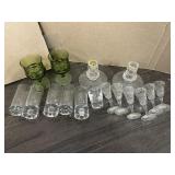 SHOT GLASSES & VINTAGE GLASSWARE