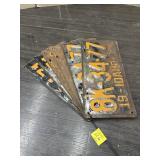 VINTAGE LICENSE PLATES