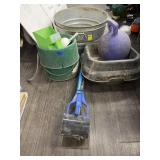 2 GALVONIZED BUCKETS & FEED BOWLS
