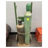 OXYGEN & ACETALEIN TANK W/CART