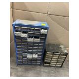 2 PLASTIC SHOP ORGANIZERS W/NUTS & BOLTS