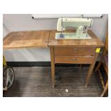 VINTAGE SEARS SEWING MACHINE IN CABINET