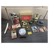 FLASKS & MISC VINTAGE ITEMS