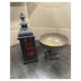 BIRD BATH & CANDLE LANTERN