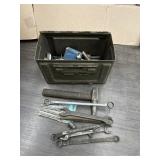AMMO BOX W/MISC TOOLS & SUPPLIES
