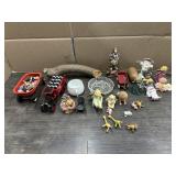 PIGGY BANK, FIGURINES & MISC ITEMS