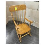 VINTAGE SOLID WOOD ROCKING CHAIR