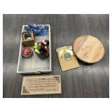 OFFICE SUPPLIES, WALL DECOR & WOODEN TRAY