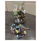 1 GALLON JAR OF COSTUME JEWELRY
