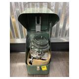 COLEMAN LANTERN W/CASE. LANTERN NEEDS GLASS